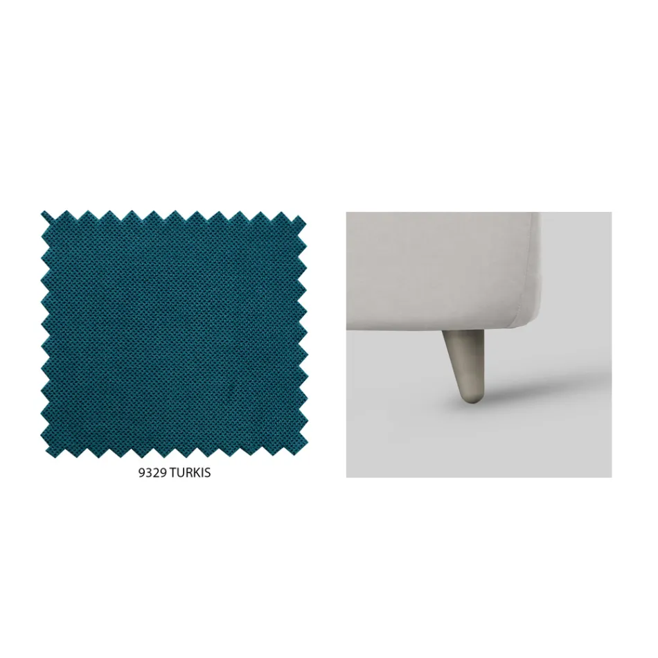 Krevat dopio me ruajtje opsionale dhe këmbë Prodhuar në Itali - Birba Viadurini