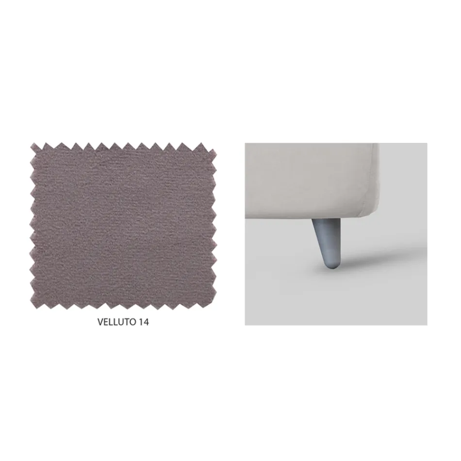 Krevat dopio me ruajtje opsionale dhe këmbë Prodhuar në Itali - Birba Viadurini