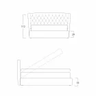 Shtrat dyshe me enë të mbuluar në pëlhurën Selene Bolzan Viadurini