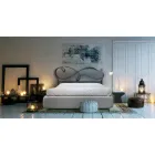 Krevat dopio me kornizë krevatesh të veshur me susta në përfundime të ndryshme Made in Italy - Design Viadurini