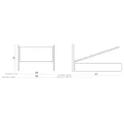 Krevat dopio me kornizë krevatesh të veshur me susta në përfundime të ndryshme Made in Italy - Design Viadurini