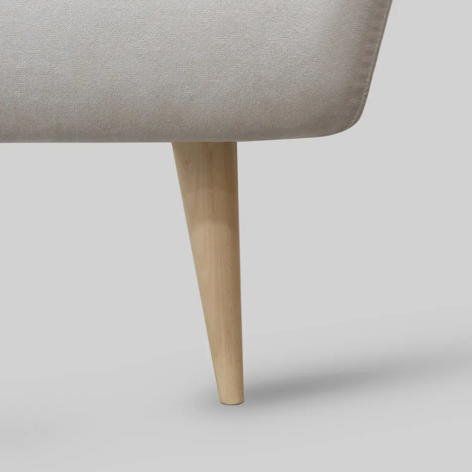 Krevat dopio me kornizë krevati të veshur me susta në pëlhurë Made in Italy - Rolly Viadurini