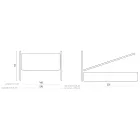 Krevat dopio me kornizë krevati të veshur me susta në pëlhurë Made in Italy - Rolly Viadurini