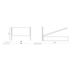 Krevat dopio me kornizë krevati të mbushur Prodhuar në Itali - Shadow Viadurini