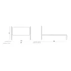 Krevat dopio me kornizë hekuri Prodhuar në Itali - Pongo Viadurini