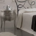 Krevat dopio me jastëk, dyshek dhe 2 komodina Made in Italy - Natyral Viadurini