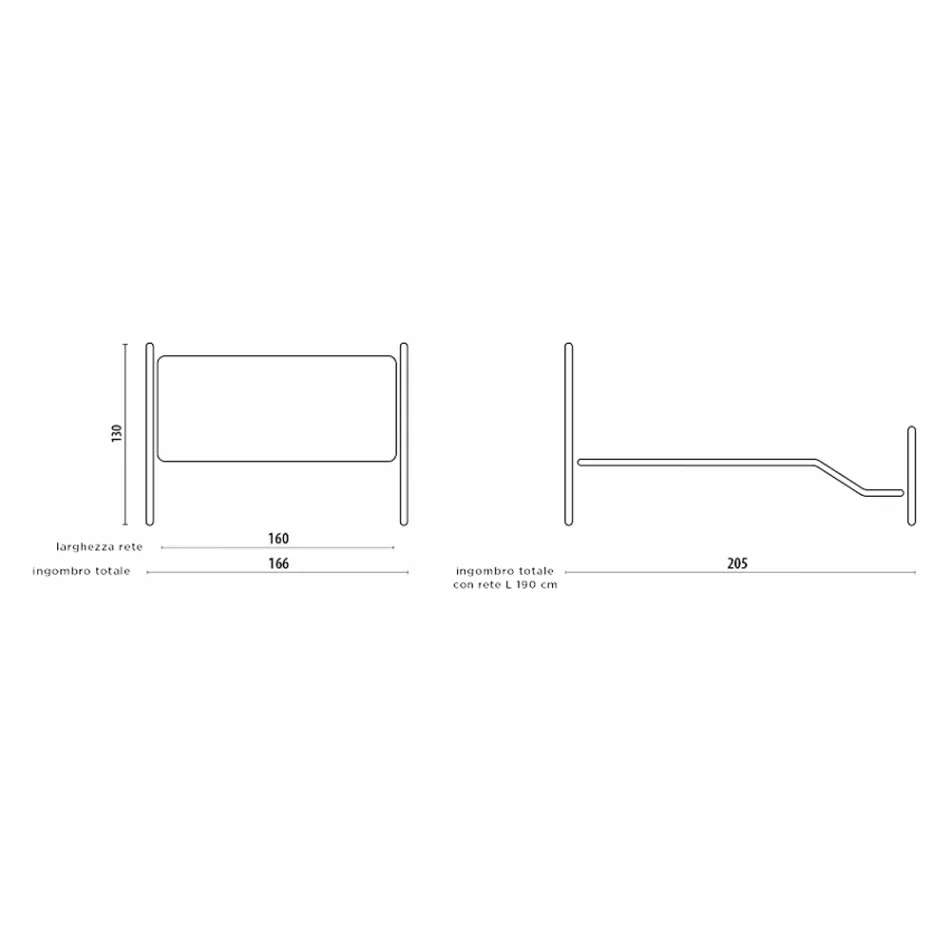Krevat dopio me tavolinë të koordinuar Corten - Peter Viadurini