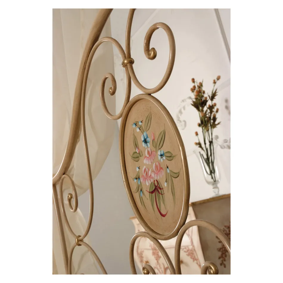 Krevat dopio me dërrasë hekuri të koordinuar me tuba Prodhuar në Itali - Chic Viadurini