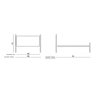 Krevat dopio me tavolinë të përshtatshme, dyshek dhe 2 komodina - Nebbia Viadurini