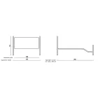 Krevat dopio me dërrasë këmbësh në përfundime të ndryshme Made in Italy - Finish Viadurini