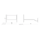 Krevat dopio me këmbe, dyshek, jastëk dhe 2 komodina - Lampo Viadurini