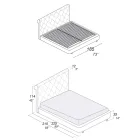 Krevat dopio me Strukturë Druri I Mbuluar me Poliuretani - I Përmbysur Viadurini