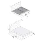 Krevat dopio me Strukturë Druri I Mbuluar me Poliuretani - I Përmbysur Viadurini