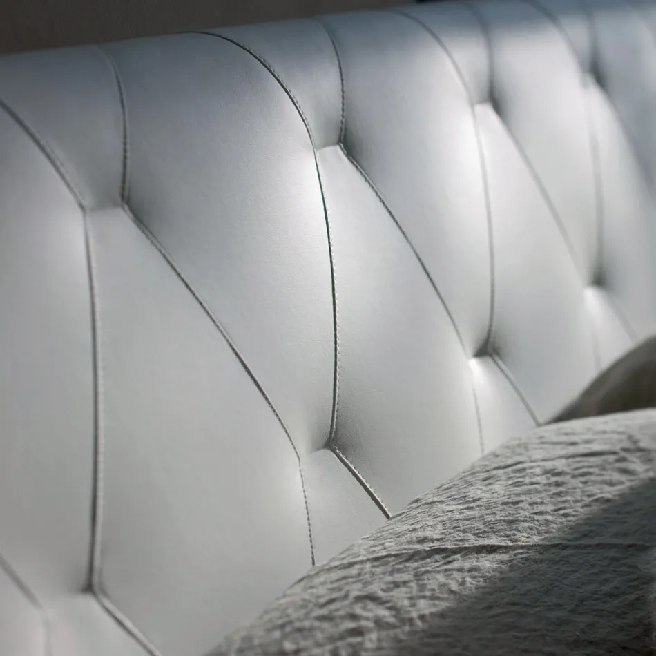 Krevat dopio me Strukturë Druri I Mbuluar me Poliuretani - I Përmbysur Viadurini