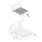 Krevat dopio me Strukturë Druri I Mbuluar me Poliuretani - I Përmbysur Viadurini