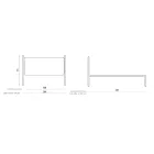 Krevat dopio me krevate dhe kornizë krevati në hekur Prodhuar në Itali - Finish Viadurini