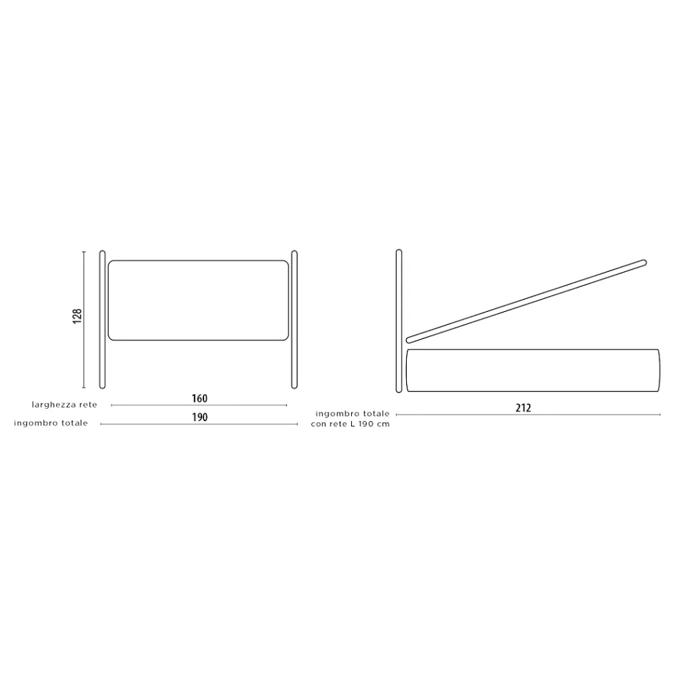 Krevat dopio me krevate hekuri dhe kornizë krevati të mbushur Prodhuar në Itali - Kenzo Viadurini
