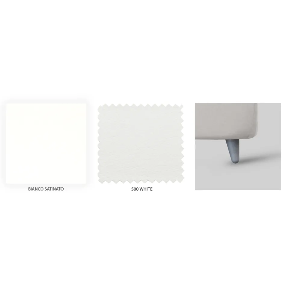 Krevat dopio me krevate hekuri dhe kornizë krevati të mbushur Prodhuar në Itali - Kenzo Viadurini