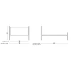 Krevat dopio me krevate të forta hekuri Prodhuar në Itali - Nebbia Viadurini