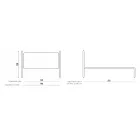 Krevat dopio me kokë hekuri me tuba Prodhuar në Itali - Kenzo Viadurini