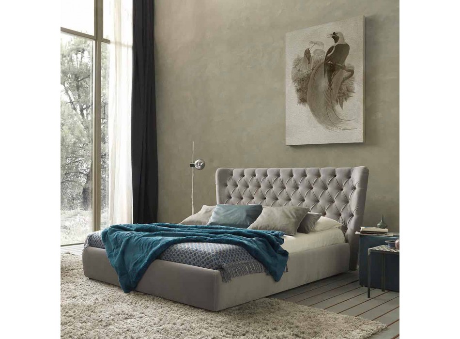 Selene Bolzan krevat dopio me dizajn modern me kufje me tegela Viadurini