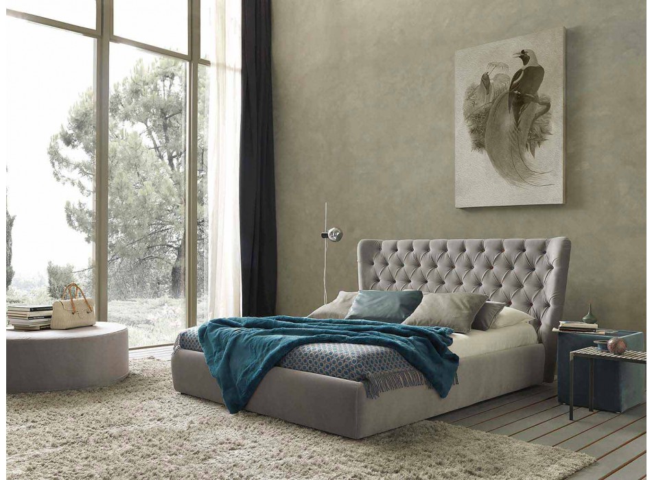Selene Bolzan krevat dopio me dizajn modern me kufje me tegela Viadurini