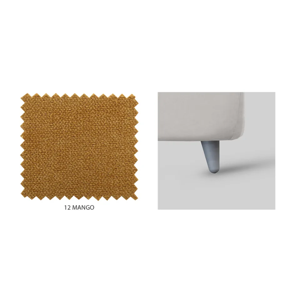 Krevat dopio me krevate prej lëkure eko ose pëlhurë Made in Italy - Buddy Viadurini