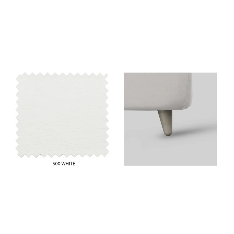 Krevat dopio me krevate prej lëkure eko ose pëlhurë Made in Italy - Buddy Viadurini