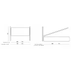 Krevat dopio me krevate prej lëkure eko ose pëlhurë Made in Italy - Buddy Viadurini