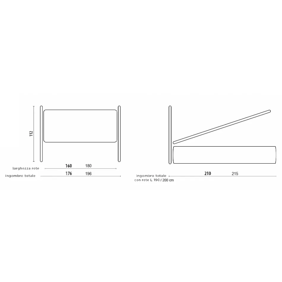 Krevat dopio me krevate prej lëkure eko ose pëlhurë Made in Italy - Buddy Viadurini