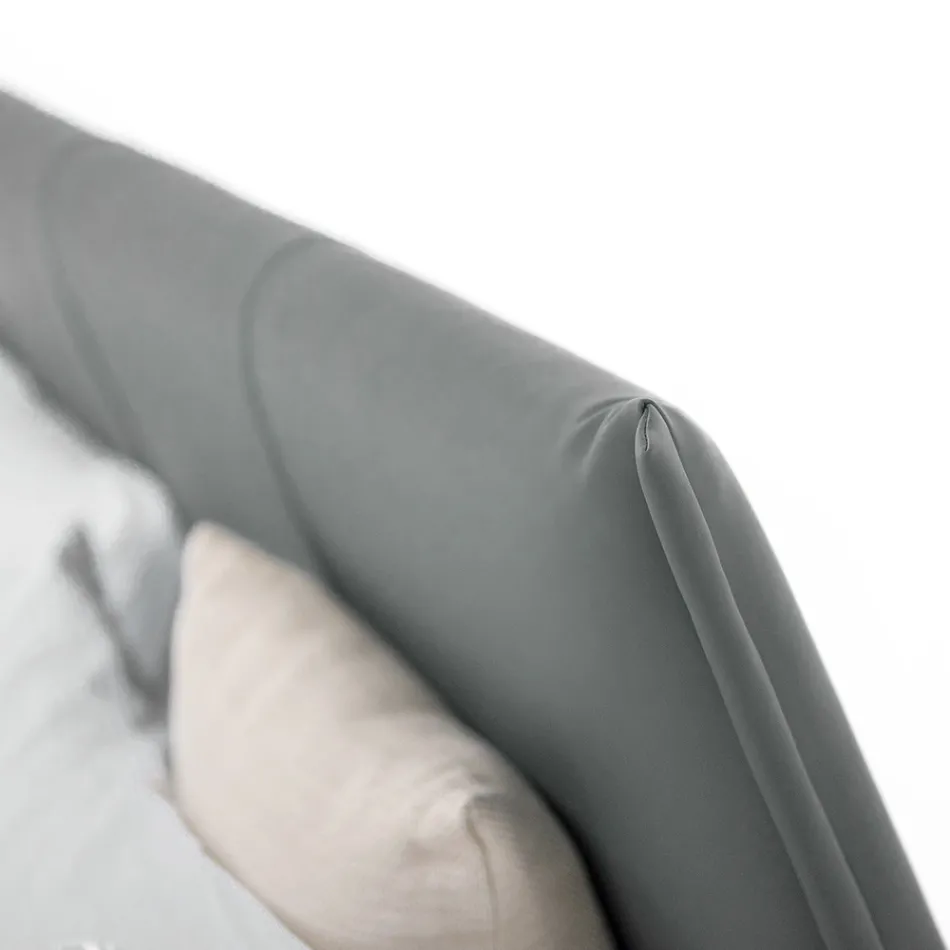 Krevat dopio me dizajn luksoz prej lëkure eko ose pëlhurë e prodhuar në Itali – Generus Viadurini