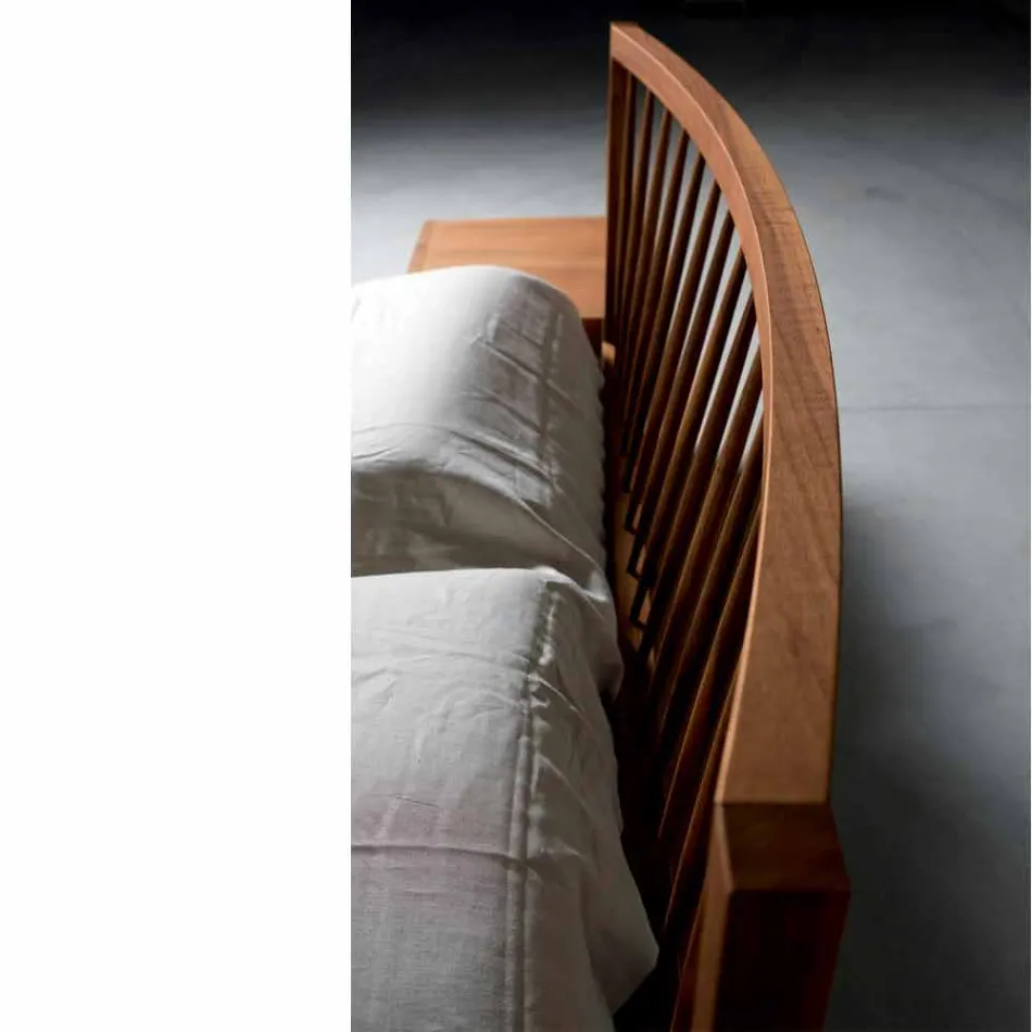 Dizenjoni krevat dopio 160x200cm me bazë arre të fortë Alain Viadurini