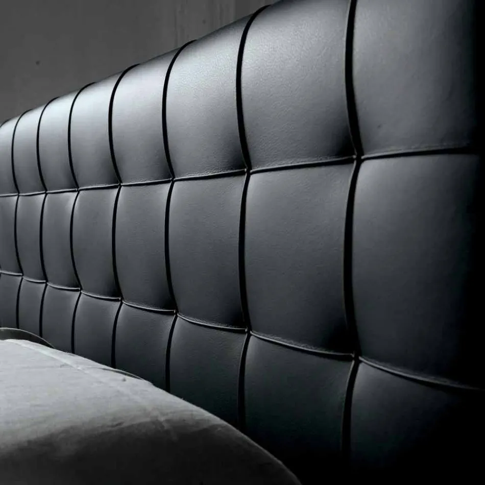 Dizajn shtrati dopio me kufje të mbushur Leilo, 160x200 cm Viadurini