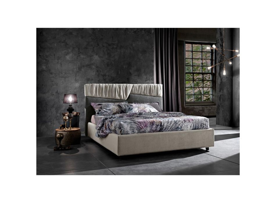 Krevat dopio me dizajn modern me krevate me plisa ose tegela - Alano Viadurini