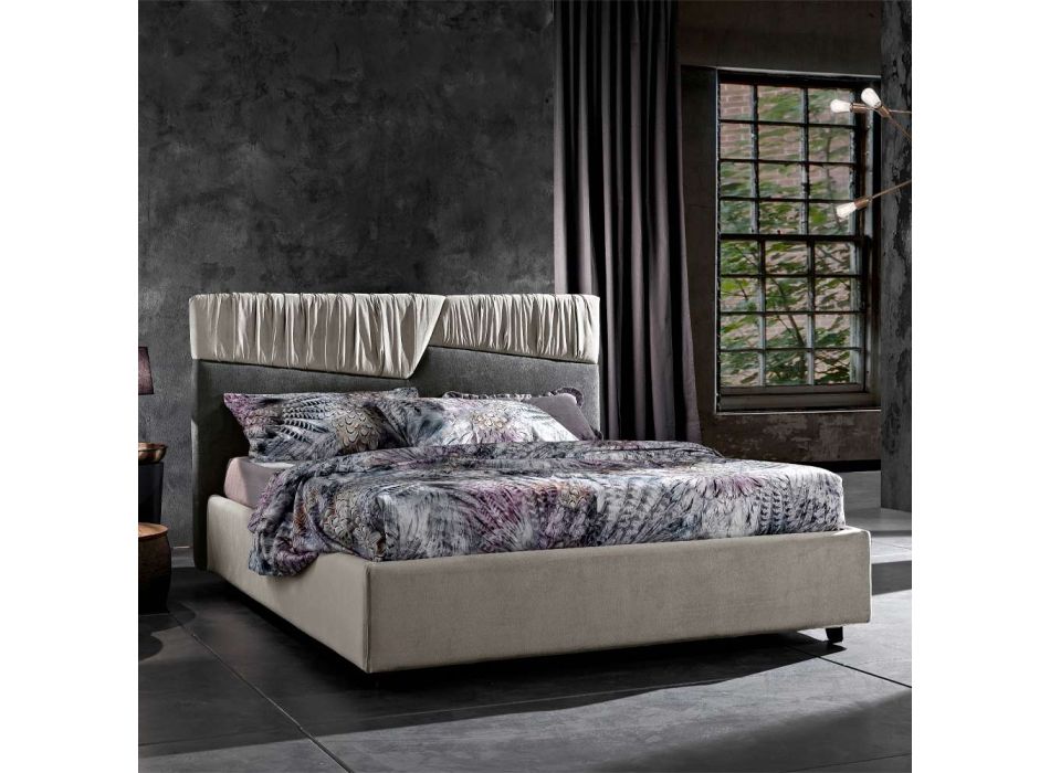 Krevat dopio me dizajn modern me krevate me plisa ose tegela - Alano Viadurini