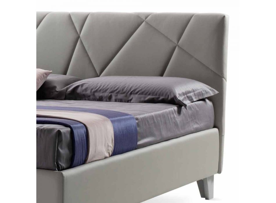 Dizajni modern me një shtrat dopio të veshur me susta me kuti të bëra në Itali - Pebble Viadurini