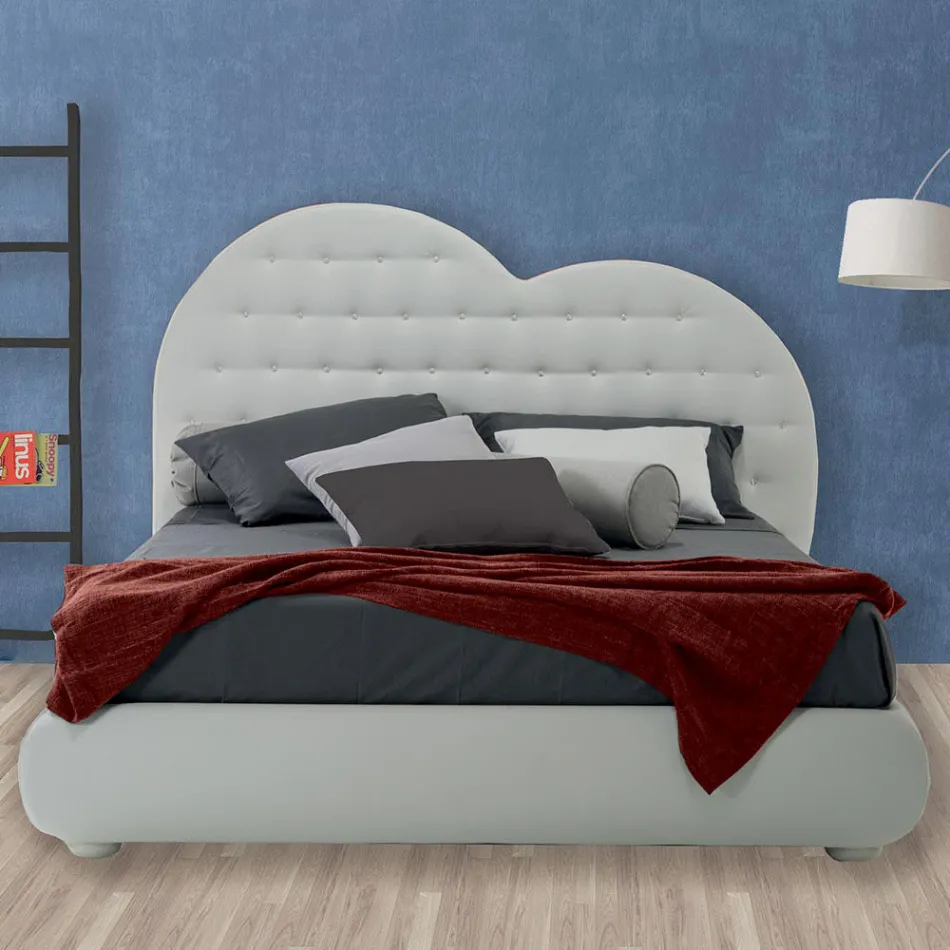 Krevat dopio luksoz me kuti dhe Swarovski Prodhuar në Itali – Zemër e vogël Viadurini