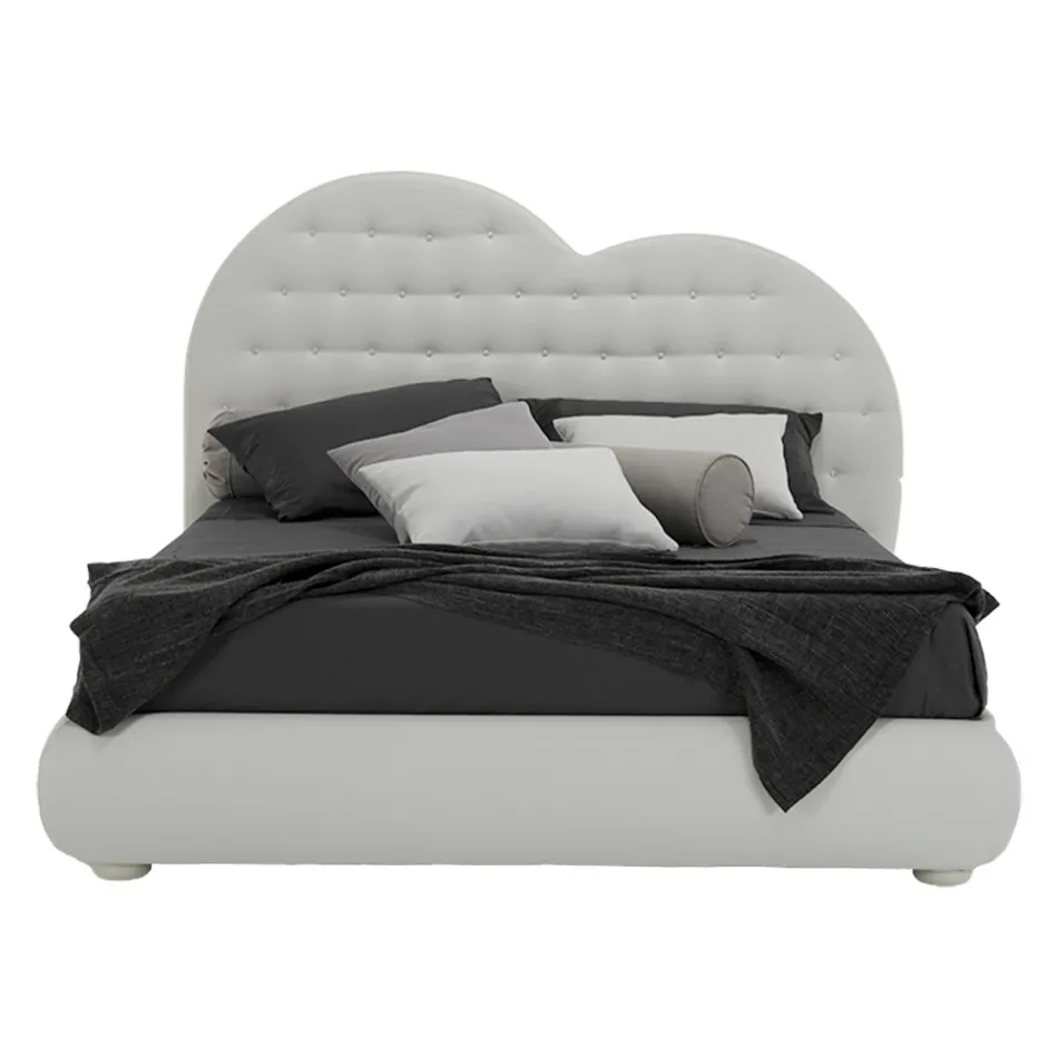 Krevat dopio luksoz me kuti dhe Swarovski Prodhuar në Itali – Zemër e vogël Viadurini