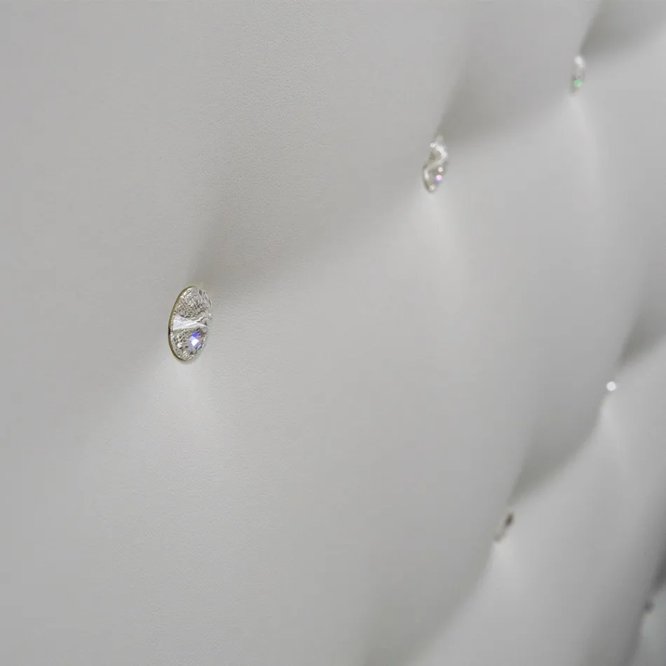 Krevat dopio luksoz me kuti dhe Swarovski Prodhuar në Itali – Zemër e vogël Viadurini