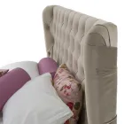 Krevat dopio luksoz me kuti dhe krevati Capitonnè Prodhuar në Itali - Papero Viadurini