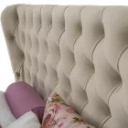 Krevat dopio luksoz me kuti dhe krevati Capitonnè Prodhuar në Itali - Papero Viadurini