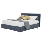 Krevat dopio luksoz në Eko-lëkurë ose pëlhurë me kuti Prodhuar në Itali – Nuvola Viadurini