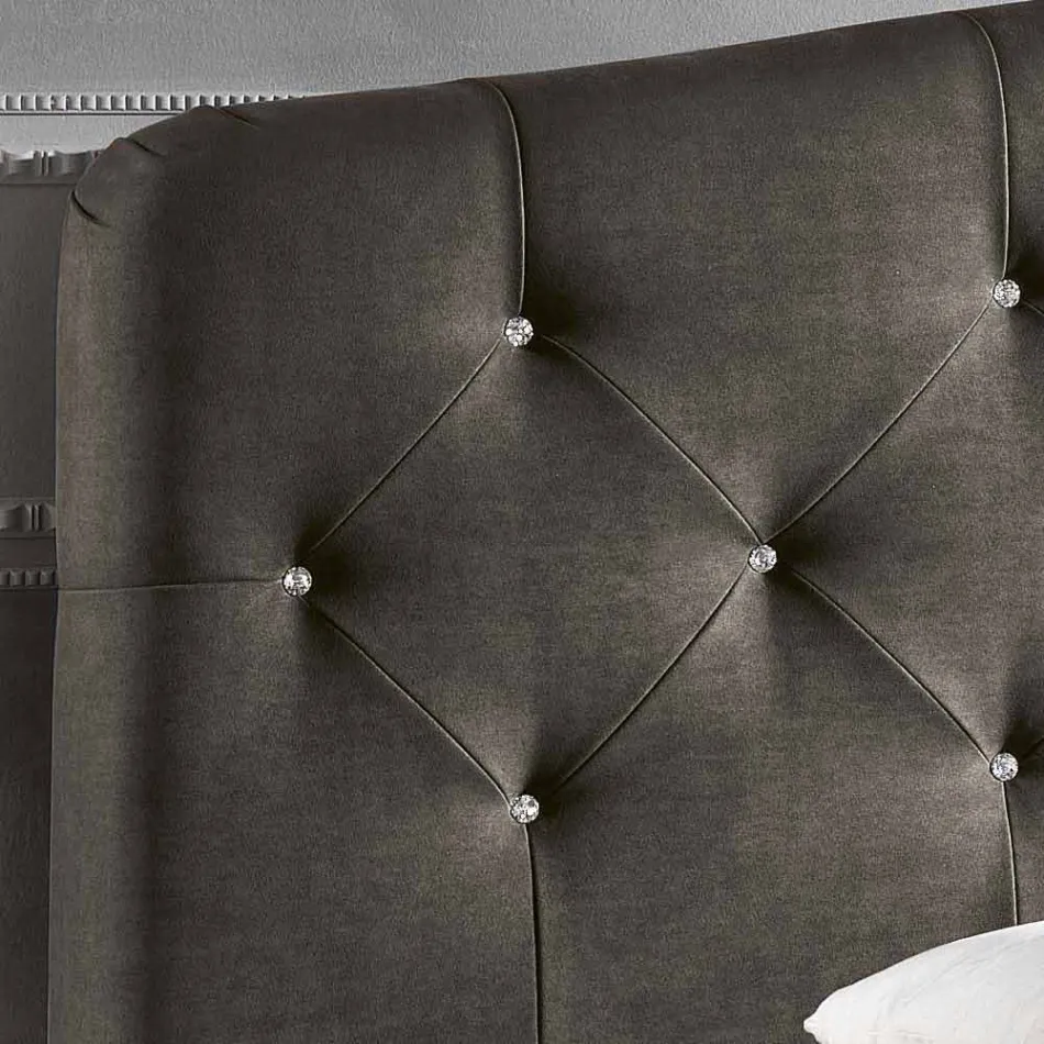 Shtrat i dyfishtë i mbushur me kuti depozitimi 160x190 / 200cm Leone Viadurini