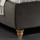 Shtrat i dyfishtë i mbushur me kuti depozitimi 160x190 / 200cm Leone Viadurini