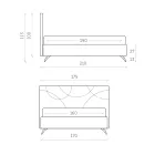 Krevat dopio i veshur me susta me kuti magazinimi Prodhuar në Itali - Sunflower Viadurini