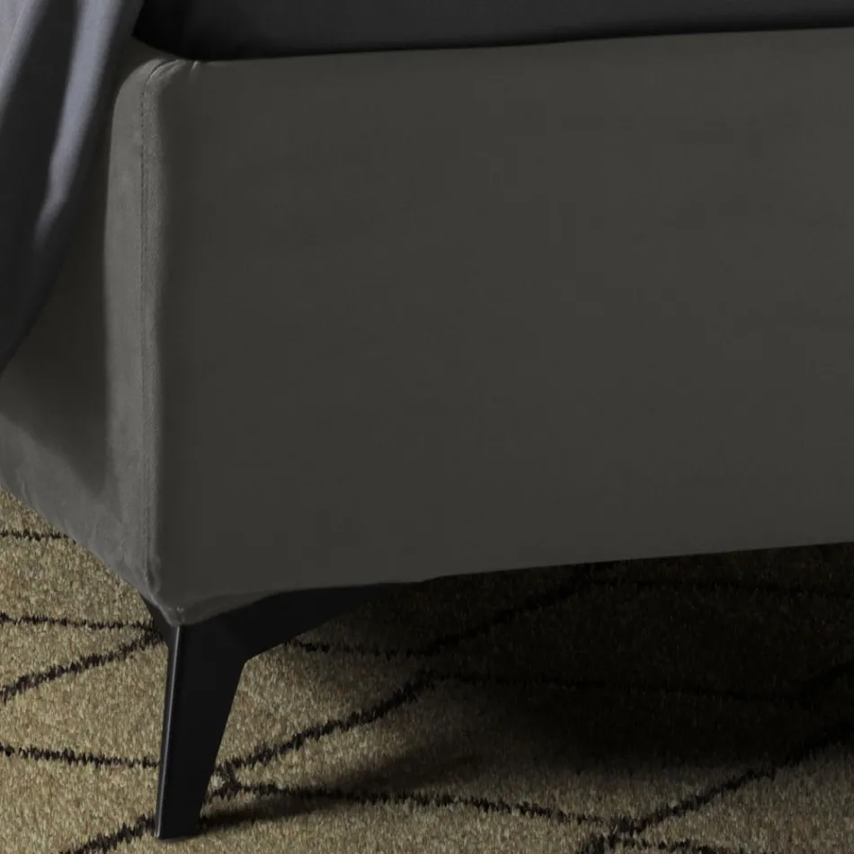 Krevat dopio i veshur me susta me kuti magazinimi Prodhuar në Itali - Sunflower Viadurini