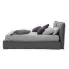 Krevat dopio i veshur me susta me komodë në eko-lëkurë ose pëlhurë - Notre Dame Viadurini