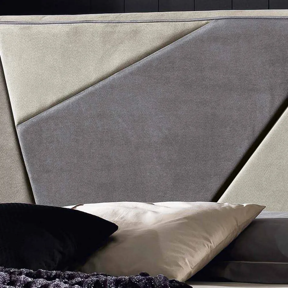 Shtrat dopio tapiceri me kontejner ngritës 160x190 / 200cm Mia Viadurini