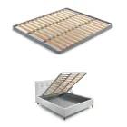 Krevat dopio i veshur me susta me njësi për ruajtjen e pëlhurave - Belle Viadurini