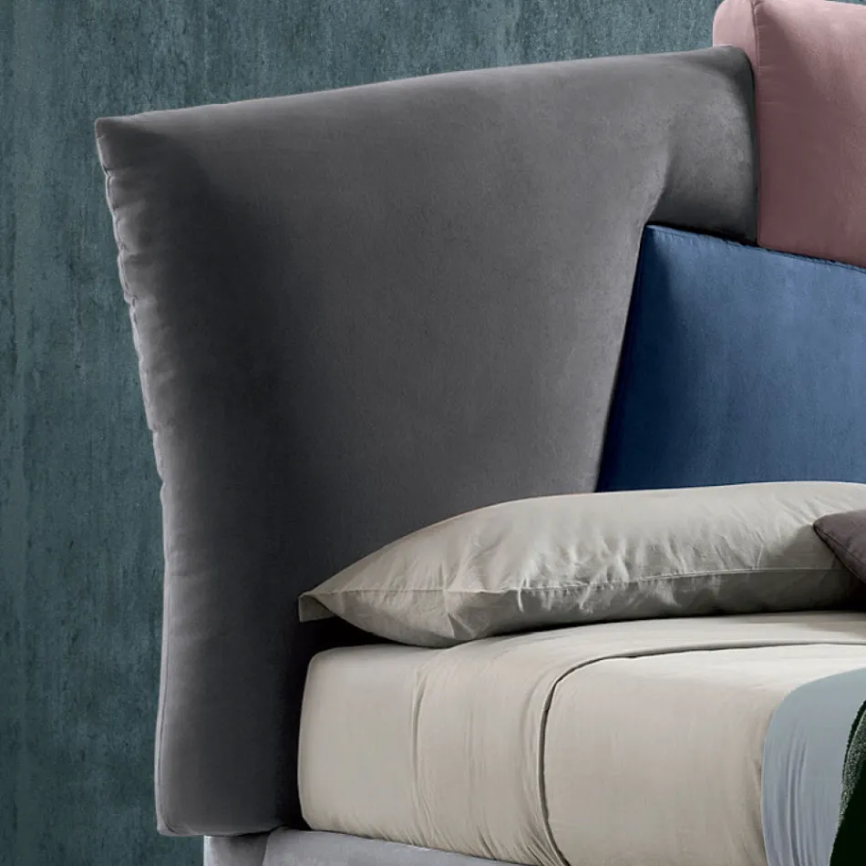 Krevat dopio i veshur me susta me njësi për ruajtjen e pëlhurave - Belle Viadurini